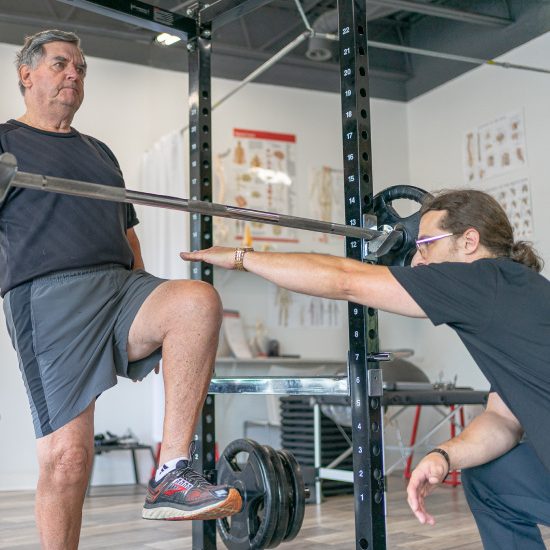 Balance training and testing knee height lift Balance training and testing knee height lift